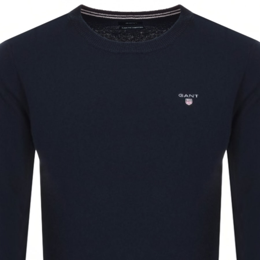Alternative Image for ProductGant Crew Neck Super Fine Knit Jumper Navy2